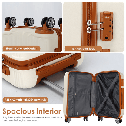 UUH 28-inch Luggage Family Travel 4-Piece Set – Buy 1 Get 3 Free (Includes 24/20/13-Inch)