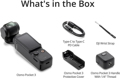 National Day Special Offer：DJI Osmo Pocket 3, Vlogging Cameras with 1'' CMOS & 4K/120fps Vlog Camera, 3-Axis Stabilization, Fast Focusing, Face/Object Tracking,