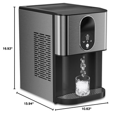 Limited-Quantity Anniversary Deal：Kndko Nugget Ice Maker,Self Dispensing Pellet Ice Maker,44lbs/24H, Self Cleaning Ice Maker,3.3lbs Ice Storage