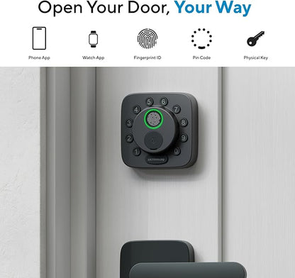 ULTRALOQ Bolt SE Smart Lock, Built-in Wi-Fi, Matter Over Thread, Works with Apple Home, Alexa, Google, 7-in-1 Keyless Entry Deadbolt with Fingerprint ID, App, Keypad, Remote Control, 18 Months Battery