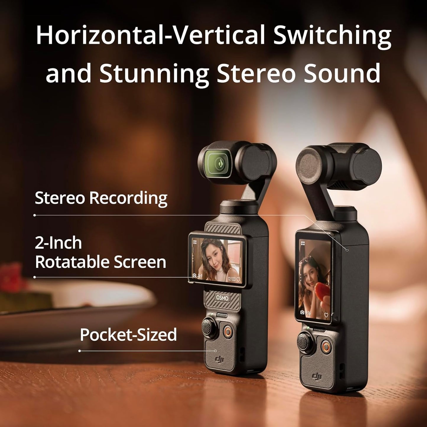National Day Special Offer：DJI Osmo Pocket 3, Vlogging Cameras with 1'' CMOS & 4K/120fps Vlog Camera, 3-Axis Stabilization, Fast Focusing, Face/Object Tracking,