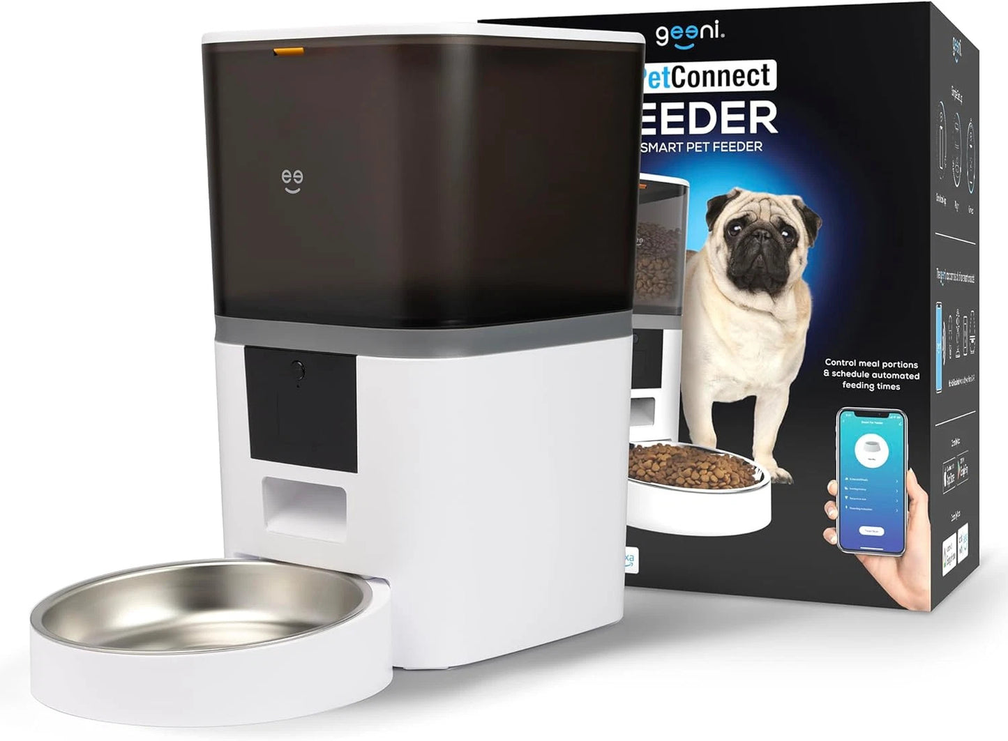 Smart 6L Pet Feeder - WiFi Control, Voice Recorder, Large Capacity, Auto Dispens